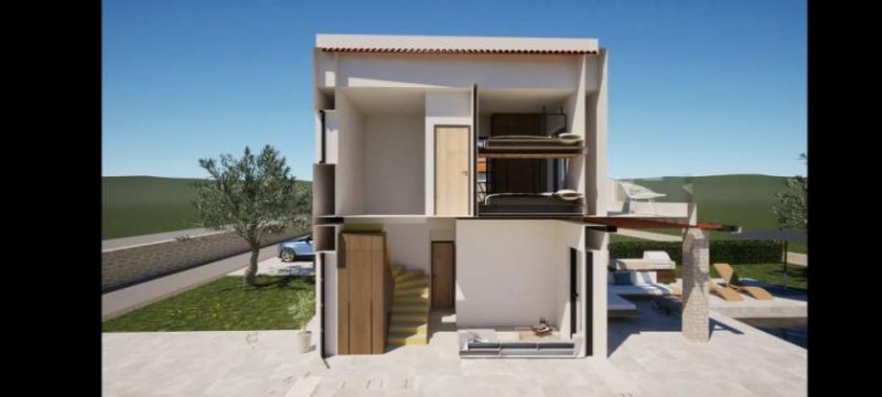 Maleme Kreta, Maleme: Neubau! Villa in mediterraner Anlage mit Olivenhain und Meerblick zu verkaufen Haus kaufen